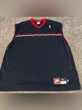 Nike Authentic Vintage Chicago Bulls Shooting Black Basketball Jersey Size XL